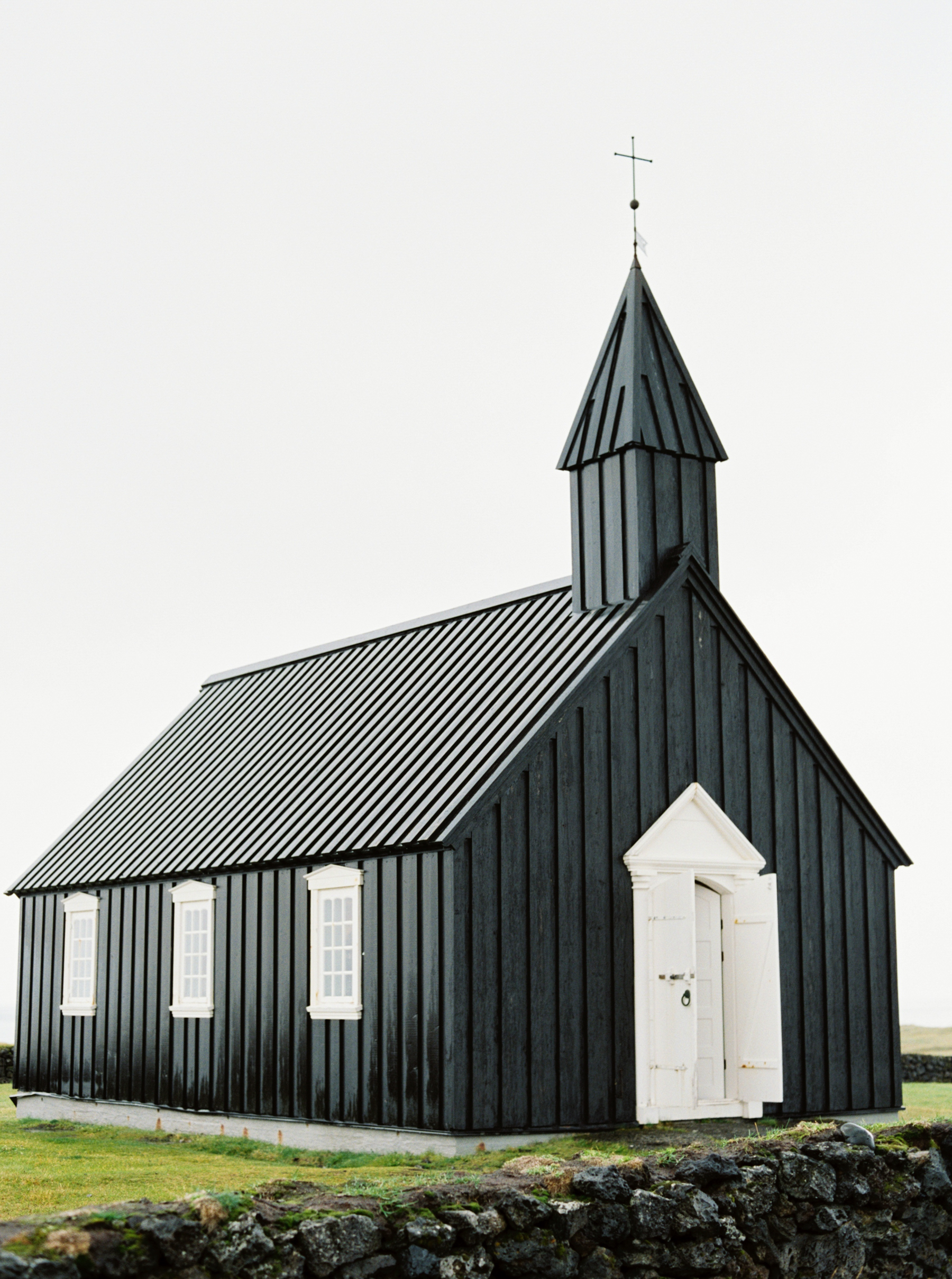 black church in Iceland