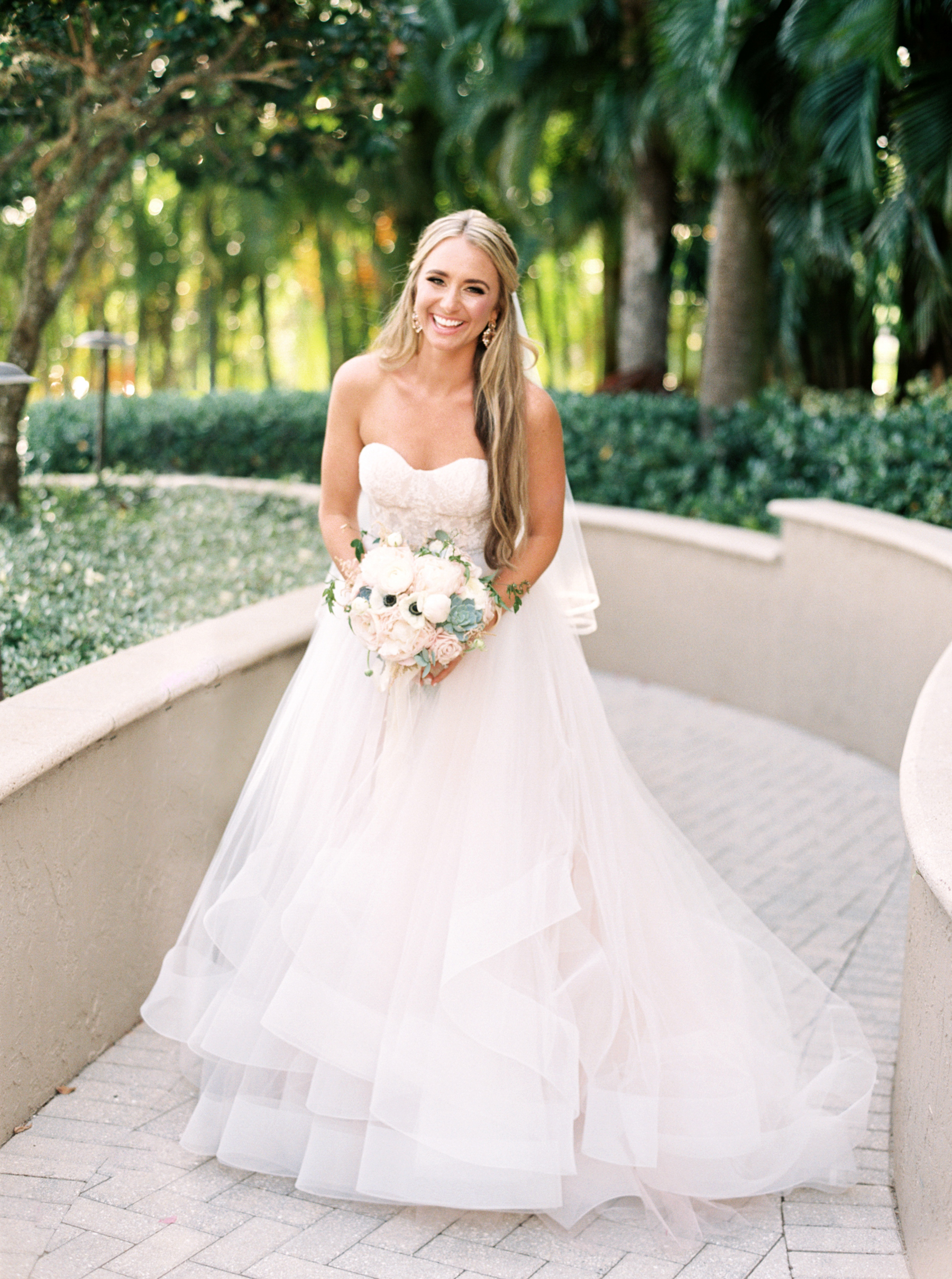 beautiful bride smiling at Naples Florida Wedding 