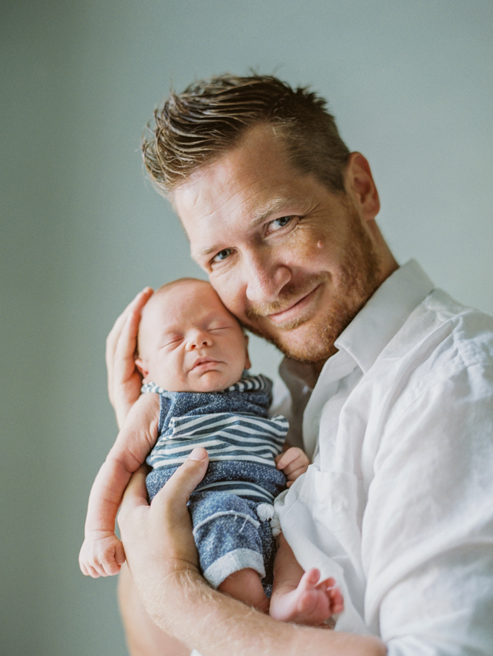 dad and newborn captured during Maternity and Newborn Sessions
