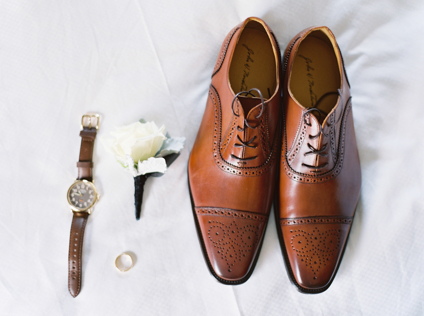 Grooms shoes ring watch Chicago Wedding Photographer