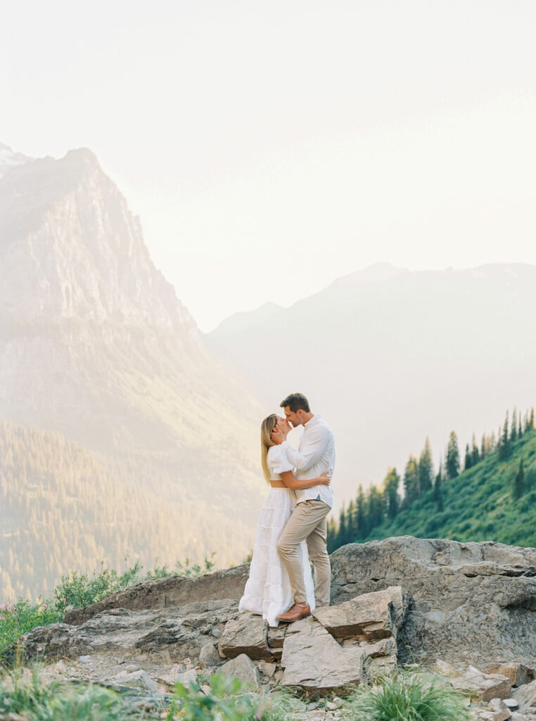 Glacier National Park Engagement Photos, Going to the Sun Road, Montana Wedding Photographer