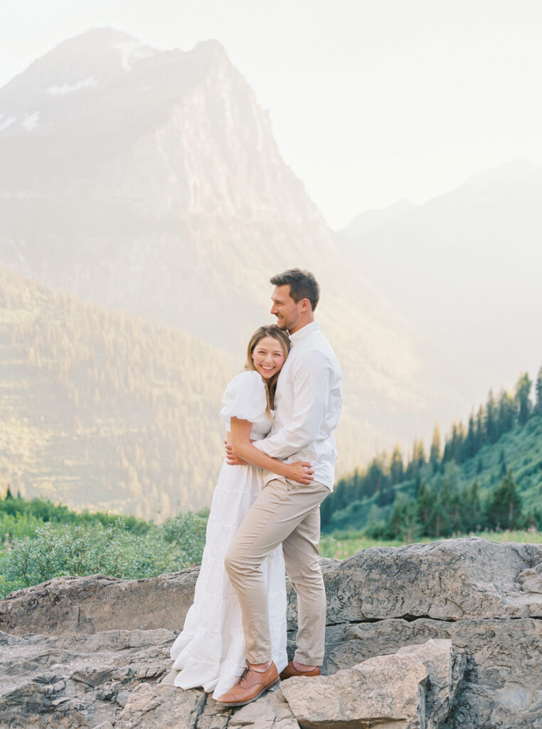 Glacier National Park Engagement Photos, Going to the Sun Road, Montana Wedding Photographer