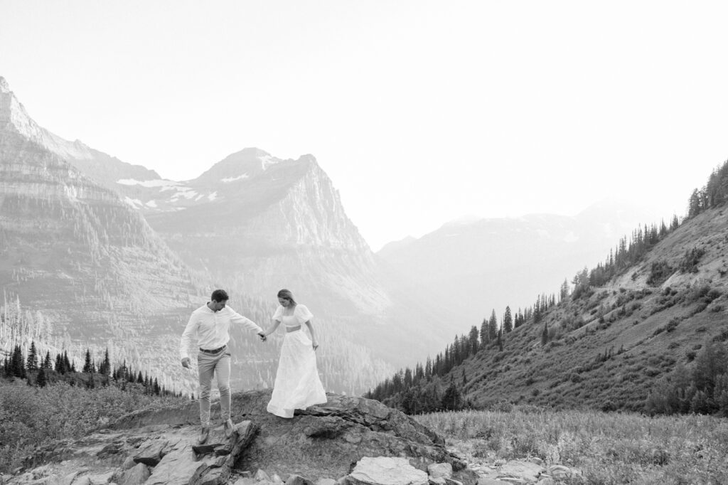 Glacier National Park Engagement Photos, Going to the Sun Road, Montana Wedding Photographer