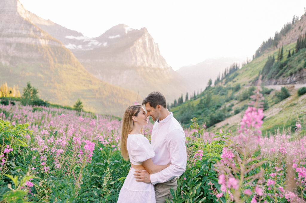 Glacier National Park Engagement Photos, Going to the Sun Road, Montana Wedding Photographer