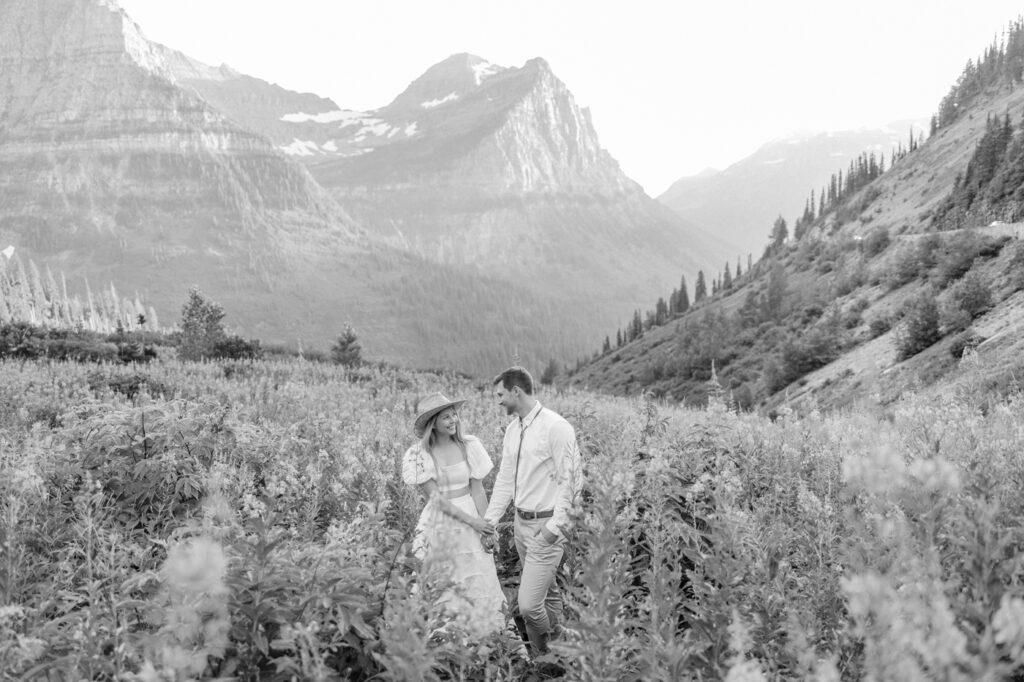 Glacier National Park Engagement Photos, Going to the Sun Road, Montana Wedding Photographer