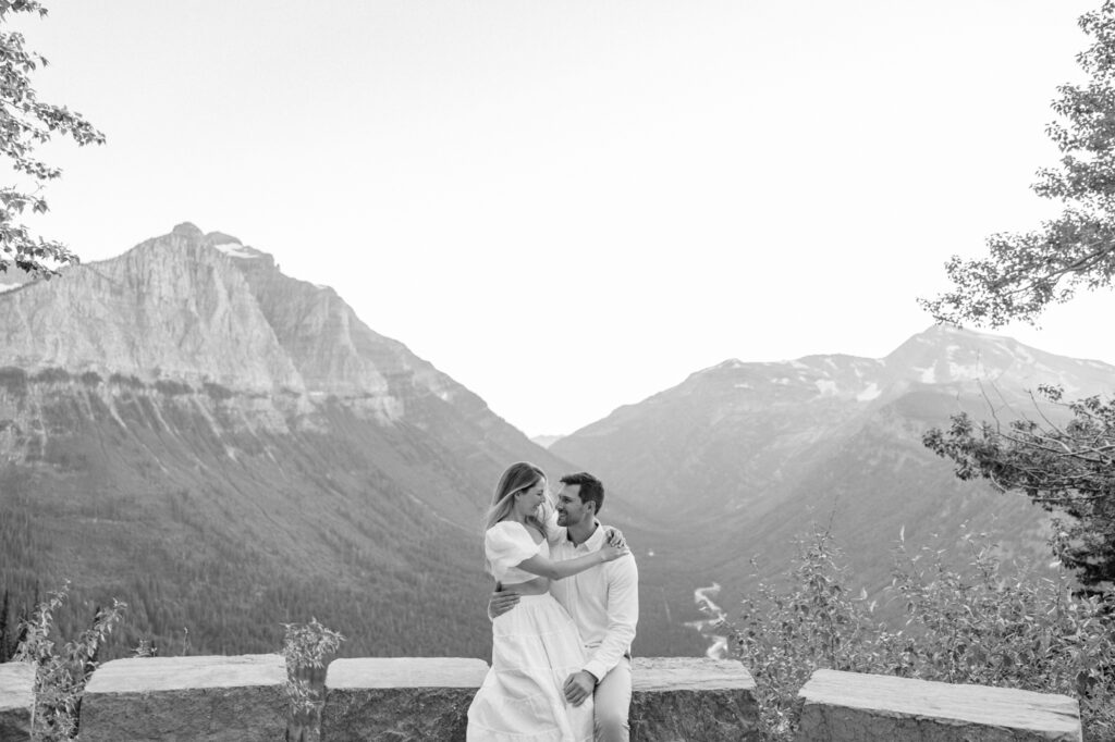 Glacier National Park Engagement Photos, Going to the Sun Road, Montana Wedding Photographer