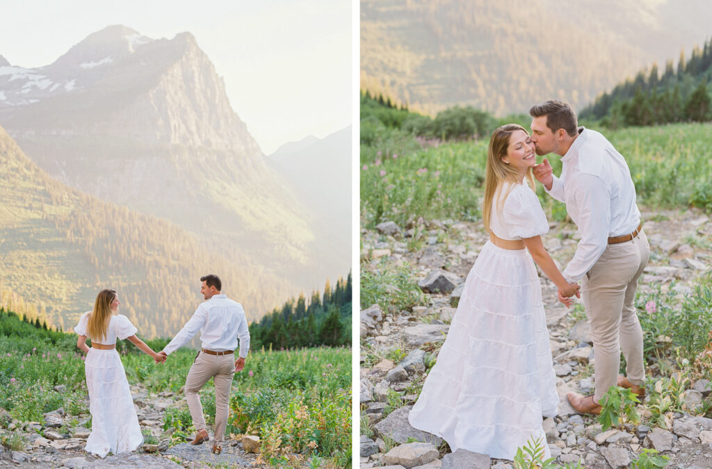 Glacier National Park Engagement Photos, Going to the Sun Road, Montana Wedding Photographer