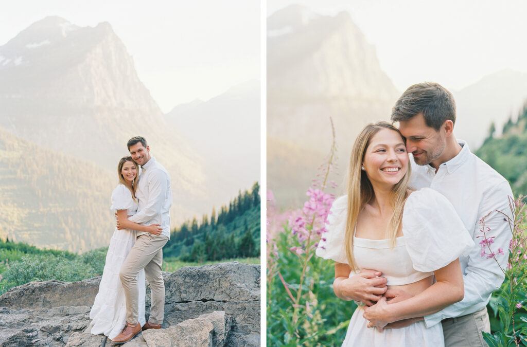 Glacier National Park Engagement Photos, Going to the Sun Road, Montana Wedding Photographer