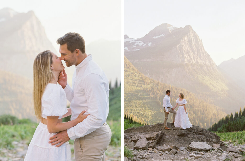 Glacier National Park Engagement Photos, Going to the Sun Road, Montana Wedding Photographer